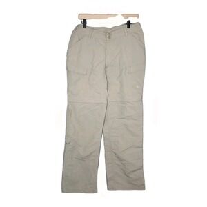 The North Face CONVERTIBLE Outdoor CARGO Pants Womens Size 10 Tan Zip Off Leg
